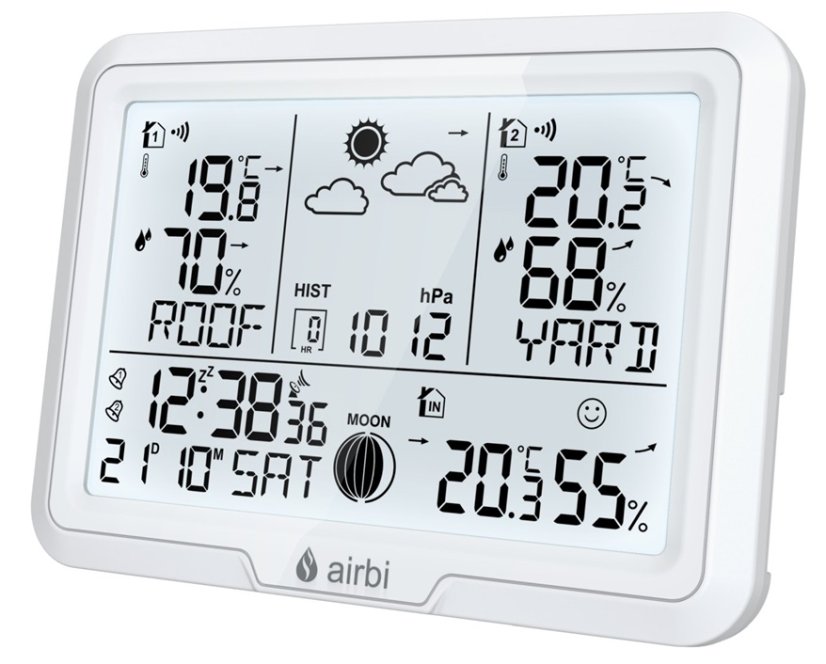 Domácí meteostanice se 2 bezdrátovými čidly Airbi DUO