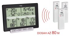 Teploměr a vlhkoměr s 3 bezdrátovými senzory TFA 30.3057.01 MULTI-SENSE