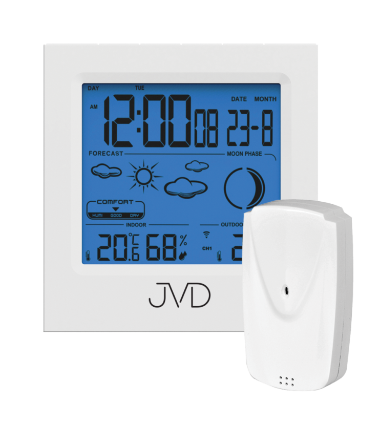 Digitální budík s předpovědí počasí JVD RB672.2