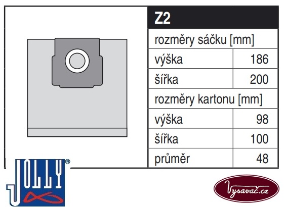 Sáčky do vysavače Z2 MAX PLUS