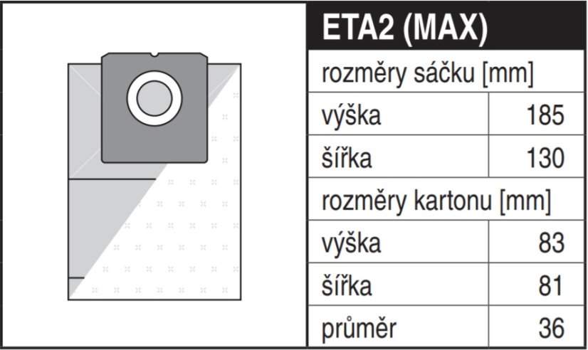 Sáčky do vysavače ETA 1419 Zoom