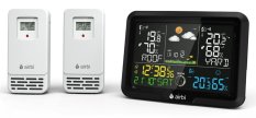 Domácí meteostanice se 2 bezdrátovými čidly a barevným displejem Airbi DUO Color