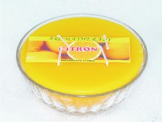 Interiérová vonná svíčka ve skle - miska 4-knotová - citrón