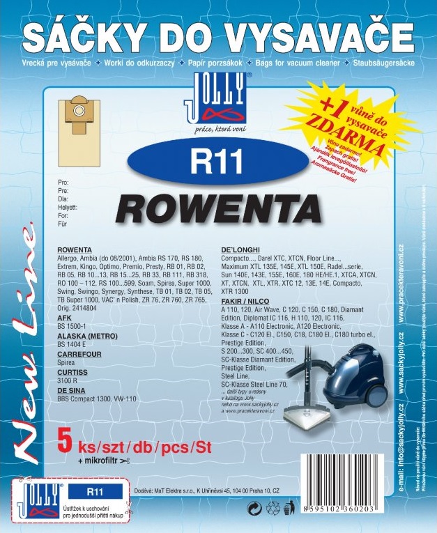 Papírové sáčky do vysavače R11