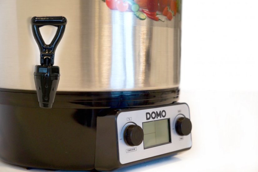 Zavařovací hrnec s digitálním ovládáním Domo DO42325PC-plastový výpustný kohout
