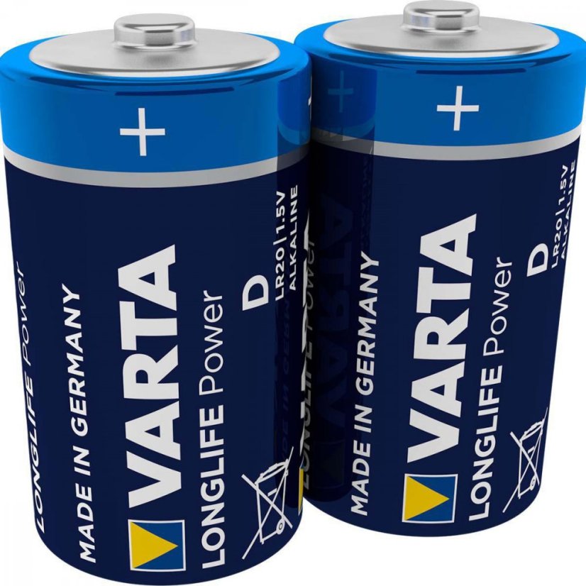 Alkalická baterie Varta Longlife Power typ D, LR20, blistr 2ks
