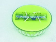Interiérová vonná svíčka ve skle - miska 4-knotová - meduňka citrónová