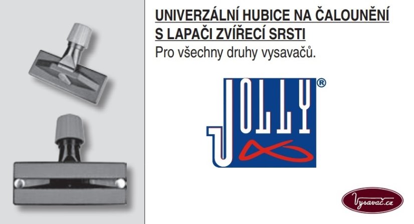 Univerzální hubice na čalounění s lapači zvířecí srsti Jolly 4013