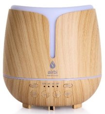 Aroma difuzér s bluetooth reproduktorem a osvětlením Airbi Sonic - světlé dřevo