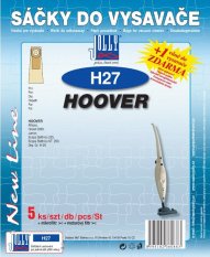 Papírové sáčky do vysavače H27