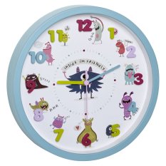 Dětské nástěnné hodiny s plynulým chodem 30,9cm TFA Little monsters