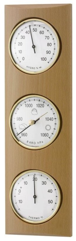 Meteostanice analogová na dřevěné podložce TFA 20.1028.05