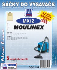 Papírové sáčky do vysavače MX12