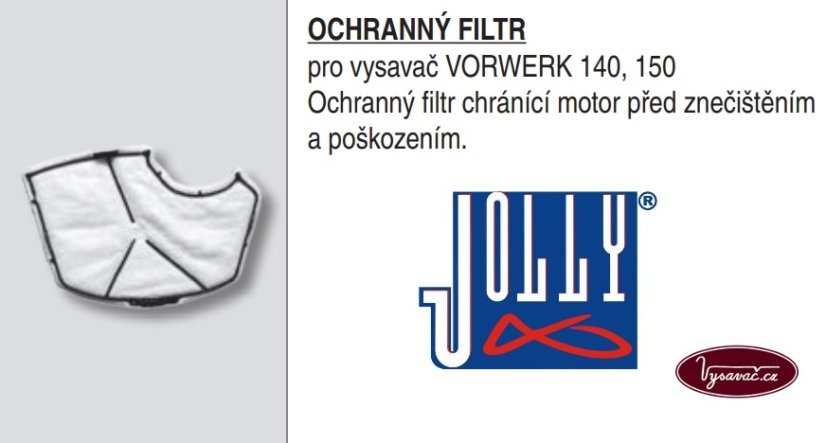 Ochranný filtr pro Vorwerk Kobold VK140 a VK150