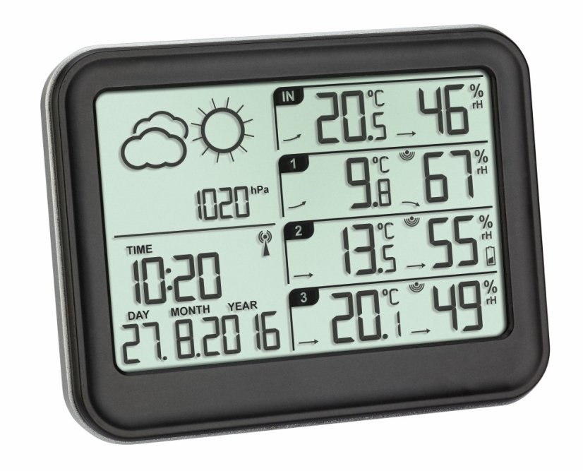 Meteostanice se třemi senzory teploty/vlhkosti TFA 35.1142.01 VIEW