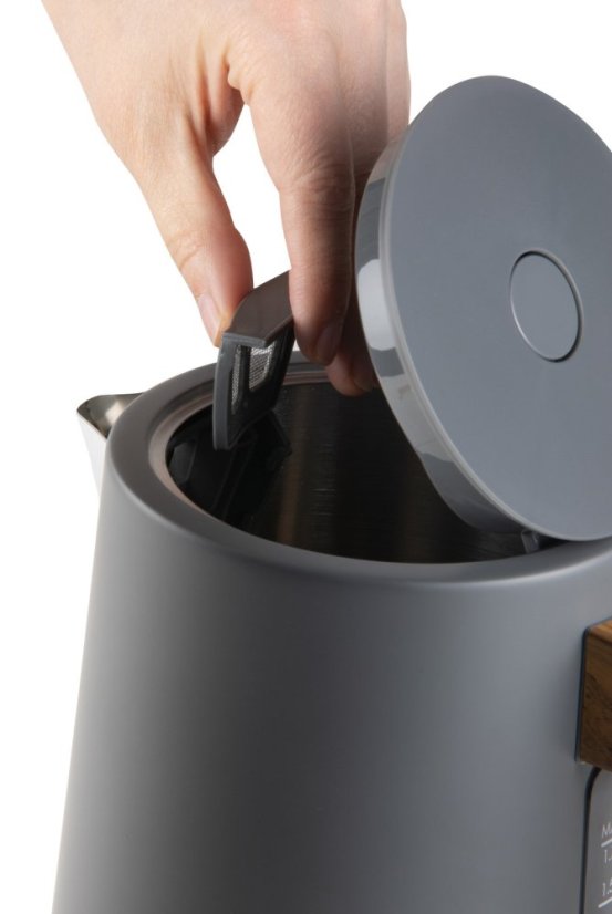 Rychlovarná konvice - nerez,šedá - WOOD YOU - DOMO DO9268WK