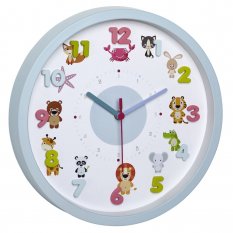Dětské nástěnné hodiny s plynulým chodem 30,9cm TFA Little animals