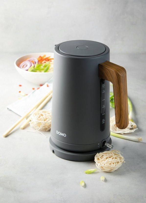 Rychlovarná konvice - nerez,šedá - WOOD YOU - DOMO DO9268WK