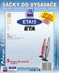 Papírové sáčky do vysavače ETA15 - Jolly
