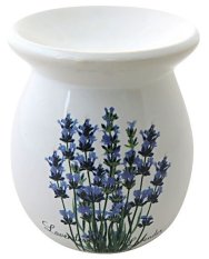 Aromalampa 11 x 9,5 cm keramická bílá levandule