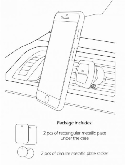 Univerzální magnetický držák s rotačním kloubem do ventilace auta SWISSTEN S-Grip Air Vent M3