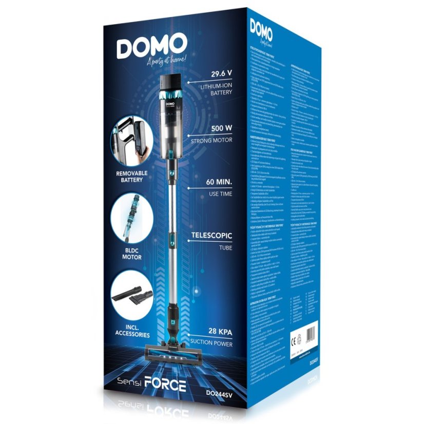 Tyčový aku vysavač 2v1 s BLDC motorem - DOMO DO244SV