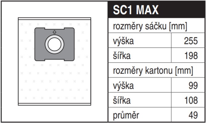 Sáčky do vysavače SC1 Max