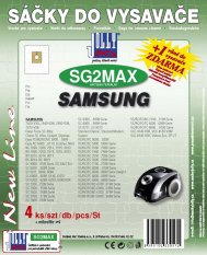 Sáčky do vysavače SG2 Max