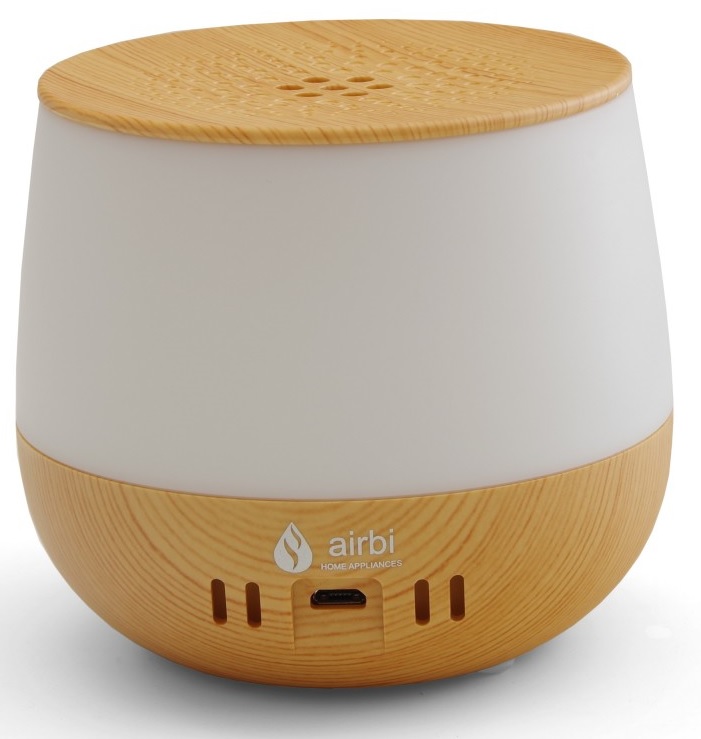 Aroma difuzér s možností osvětlení Airbi LOTUS - světlé dřevo