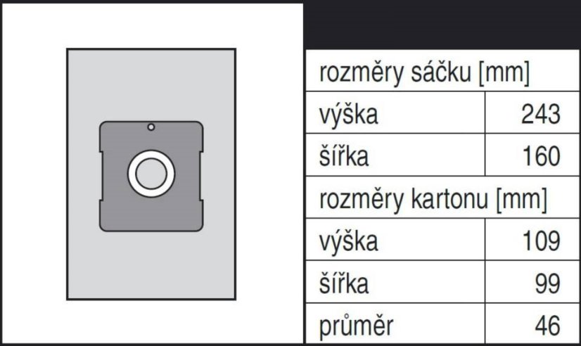 Sáčky do vysavače Eta 1460 O3, Eta 2460 O3, Eta x460 O3
