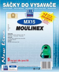 Papírové sáčky do vysavače MX15