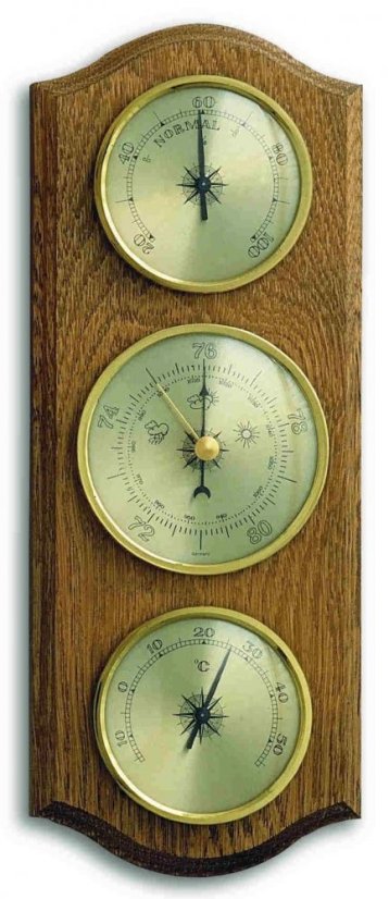 Meteostanice analogová na dřevěné podložce TFA 20.1000.01