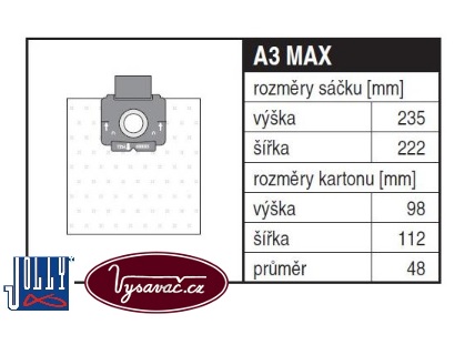 Sáčky do vysavače Jolly A3 Max - textilní