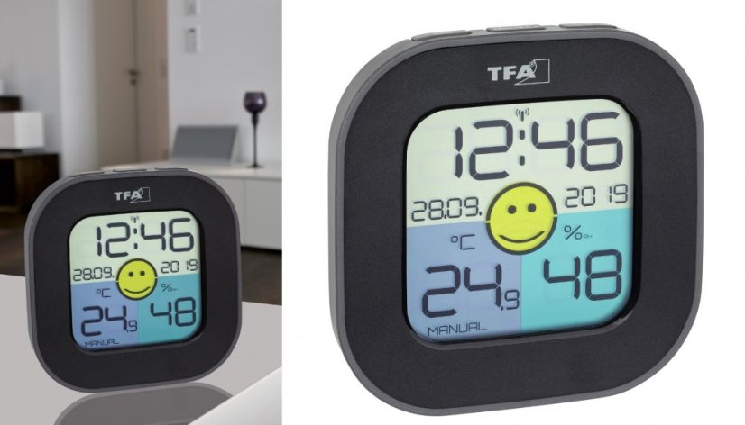 Digitální teploměr s vlhkoměrem TFA 30.5050.01 - černý