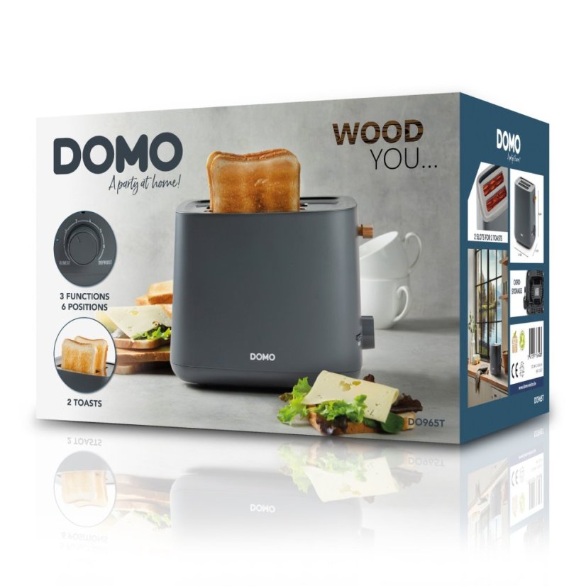 Topinkovač na 2 topinky - WOOD YOU - DOMO DO965T