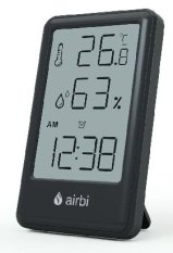 Pokojový teploměr a vlhkoměr Airbi FRAME - černý