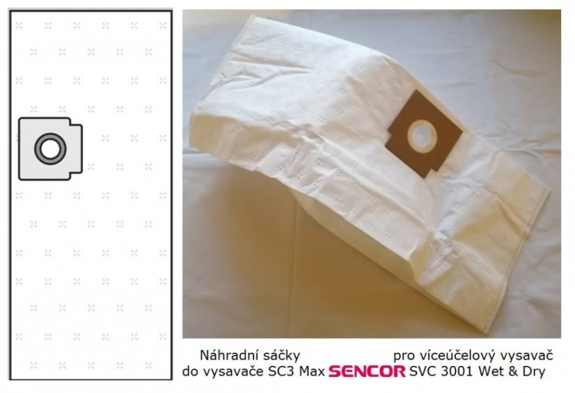 Sáčky do vysavače Sencor SVC 3001 Wet & Dry Orca