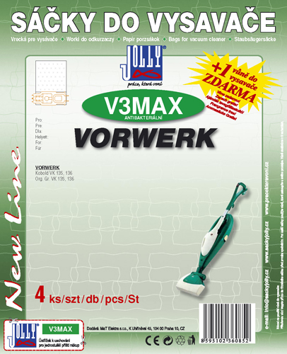 Sáčky do vysavače VORWERK - Kobold VK 135, VORWERK - Kobold VK 136, VORWERK - Org. Gr. FP 135, VORWERK - Org. Gr. FP 136