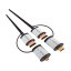 HDMI kabel v.1.4 + adapter miniHDMI microHDMI 1,5m OCHBA1G