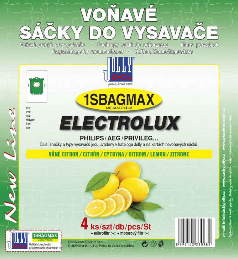 Sáčky do vysavače 1SBAG MAX s vůní citrónů