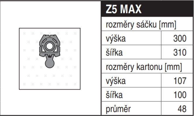 Sáčky do vysavače Z5 MAX