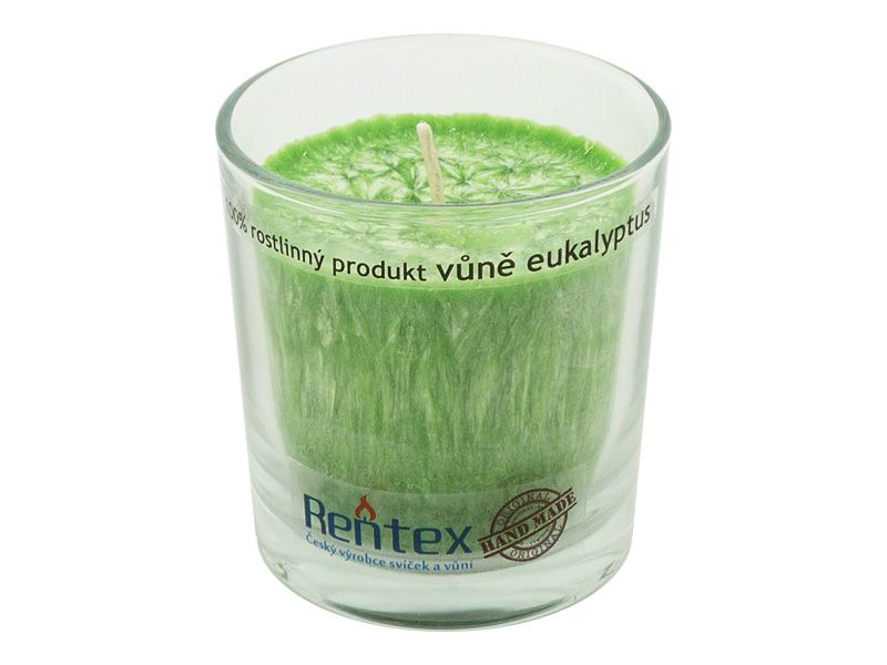 Palmová vonná svíčka ve skle eukalyptus