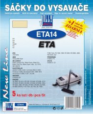 Papírové sáčky do vysavače ETA14 - Jolly - ETA Praktico 0440