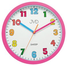 Dětské nástěnné hodiny s plynulým chodem 25cm JVD HA46.2