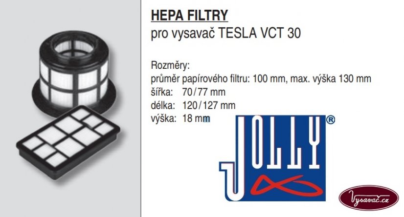 HEPA filtry pro vysavač TESLA VCT 30