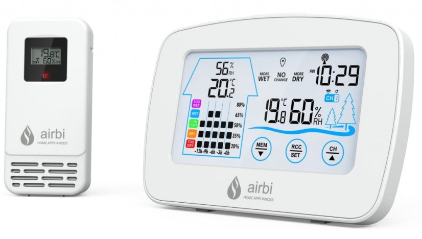 Bezdrátový teploměr s vlhkoměrem Airbi CONTROL