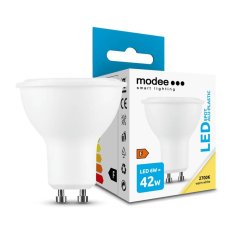 LED žárovka se závitem GU10 (6W svítí jako 42W) teplá bílá