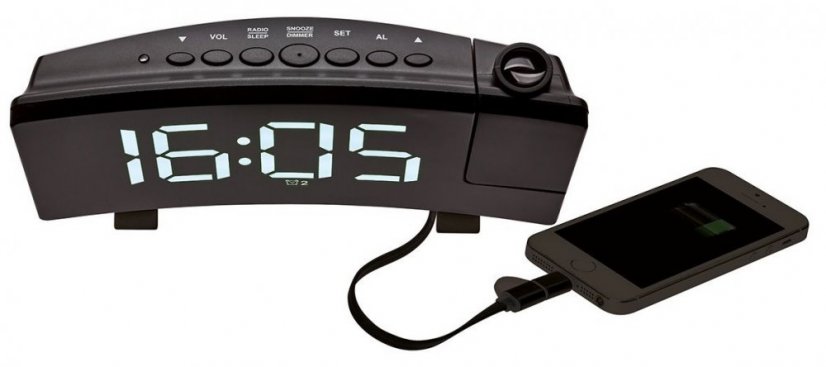 Radiobudík s projekcí času a USB portem TFA 60.5015.02