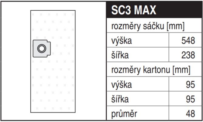 Sáčky do vysavače SC3 Max