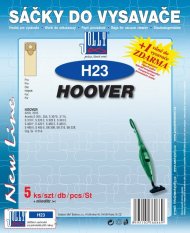 Náhradní papírové sáčky za originální Hoover H21A